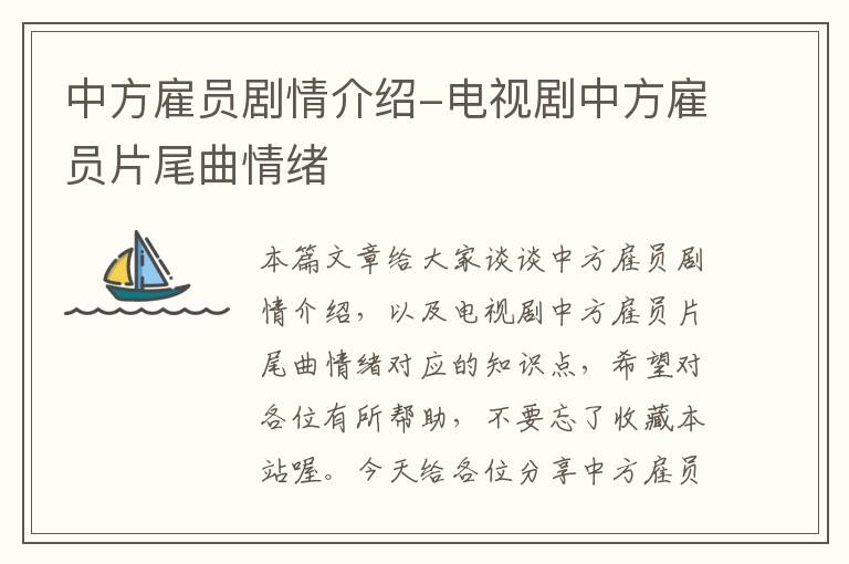 中方雇员剧情介绍-电视剧中方雇员片尾曲情绪